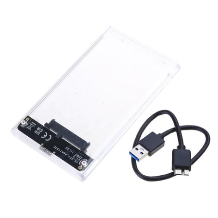 WE-POLUJ Hard Drive Enclosure 2.5inch USB3.0 External Plastic Case SSD HDD SATA