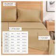 thumbnail image 5 of Great Bay Home Solid Flannel Sheet Set - 100% Turkish Cotton - Double Brushed (Queen, Camel), 5 of 6