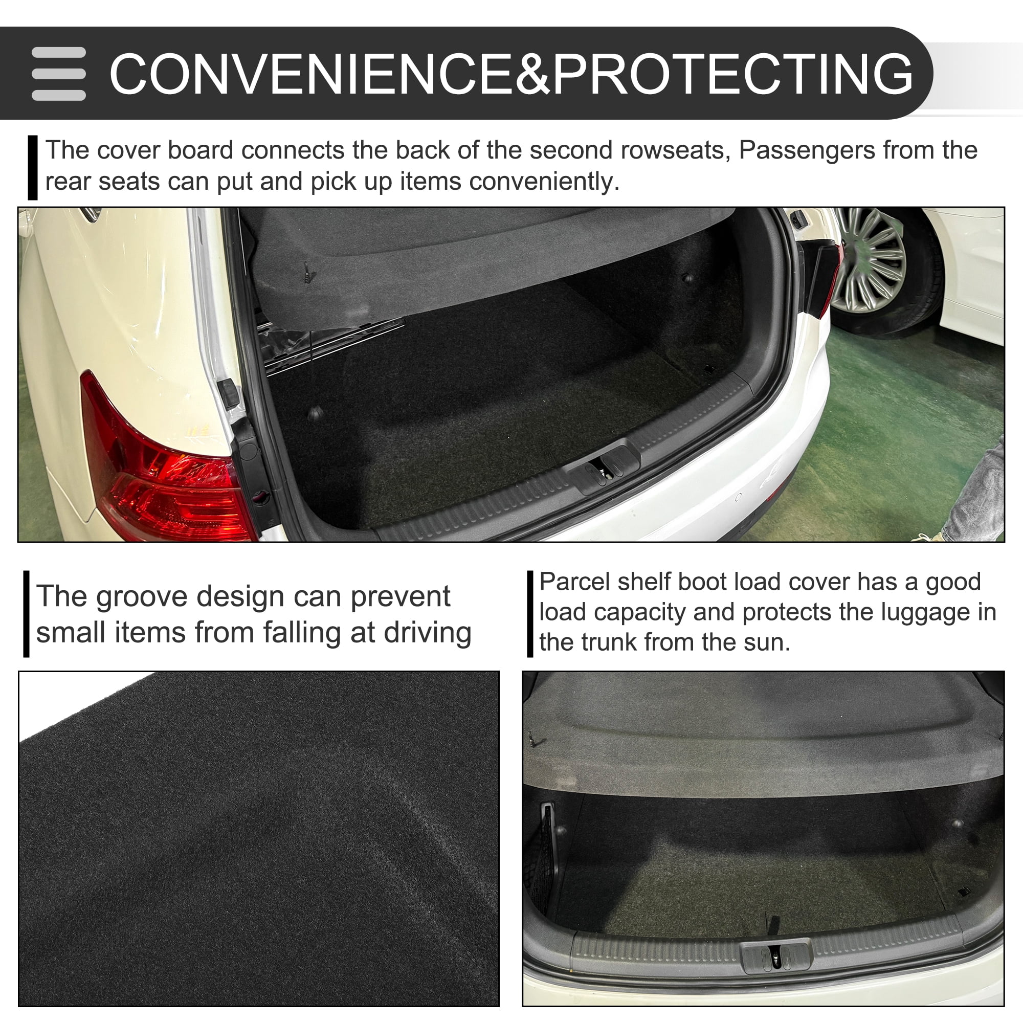 Unique Bargains Car Cargo Cover Board for Toyota CHR 2016-2021 Tonneau Shield Parcel