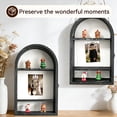 thumbnail image 6 of GraduationMall Shadow Box 10x16 Display Cases with Linen Back and Removable Shelves, Picture Frame Wedding Bouquet Memorabilia Medals Photo Memory Box for Keepsakes(Old Black), 6 of 7