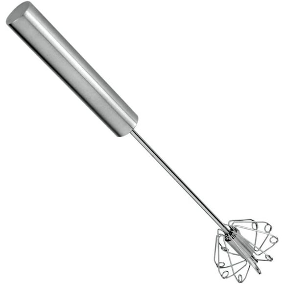 Metaltex 132930 Fouet Rotatif, Noir/argent