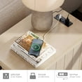 thumbnail image 6 of Farmhouse Side Table with Power Outlets & USB Ports & Drawer for Living Room, Bedroom, 6 of 7