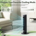 thumbnail image 4 of KISSAIR 31" Bladeless Tower Fan with Remote, 3 Speeds, 2 Modes, 85° Oscillation, 15H Timer, LED Display, Quiet Cooling Fan for Bedroom & Office, Black, 4 of 8