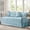 Blue, variant on Daybed Cover Set 6 Piece 39"x75", Damask Quilted Pre-Washed Cotton-Filled Coastal Bedding With Shams Bedskirt Decor Pillows
