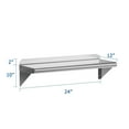 thumbnail image 4 of Stainless Steel Shelf 24"x12" Wall Mounted,Commercial Shelving, Floating Shelving, Metal Shelves, Heavy Duty Storage Rack for Kitchen, Garage and Utility Room, 4 of 7