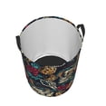 thumbnail image 3 of XMXT Collapsible Laundry Basket, Kull Snake Flower Waterproof Laundry Hamper, 40L Multicolor, 3 of 8