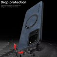 thumbnail image 5 of for Samsung Galaxy S20 Ultra PU Leather Case, Vintage Compatible with MagSafe and Wireless Charging Slim Fit-Drop Scratch Resistant Support Magnetic Car Mount Case Cover for Galaxy S20 Ultra, Blue, 5 of 9