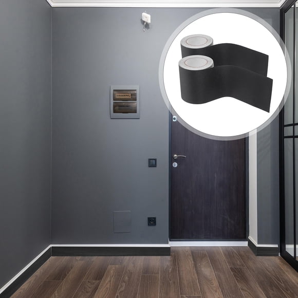 Phenofice 2 Rolls Marble Self-Adhesive Skirting Board Covers For Wall Floor Decorative Peel Stick Sticker Trim 5 Meters