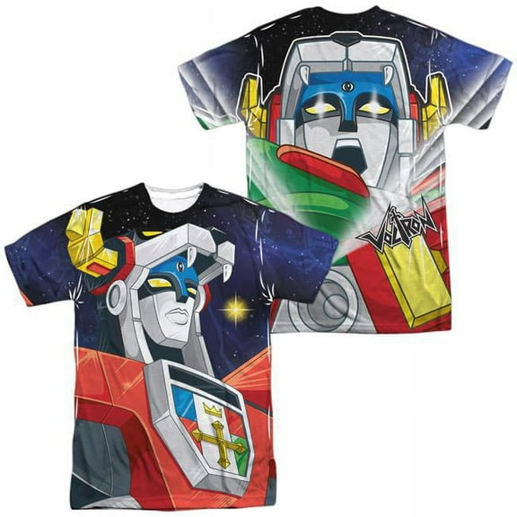 Voltron Space (Front Back Print) Mens Sublimation Polyester Shirt White
