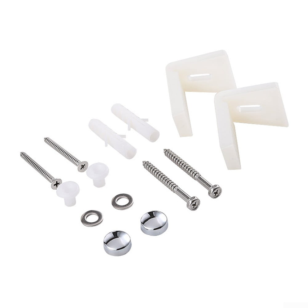 Angled Floor WC Toilet Pan Bidet Fixing Bathroom Fitting Kit With Brackets 