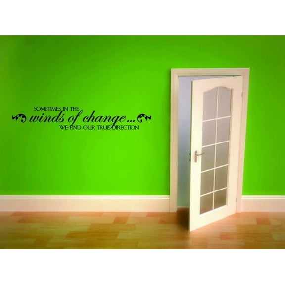 Custom Wall Decal Sometimes In The Winds Of Change We Find Our True Direction Life Quote Vinyl Wall Home Bedroom Sticker 6 X 30"