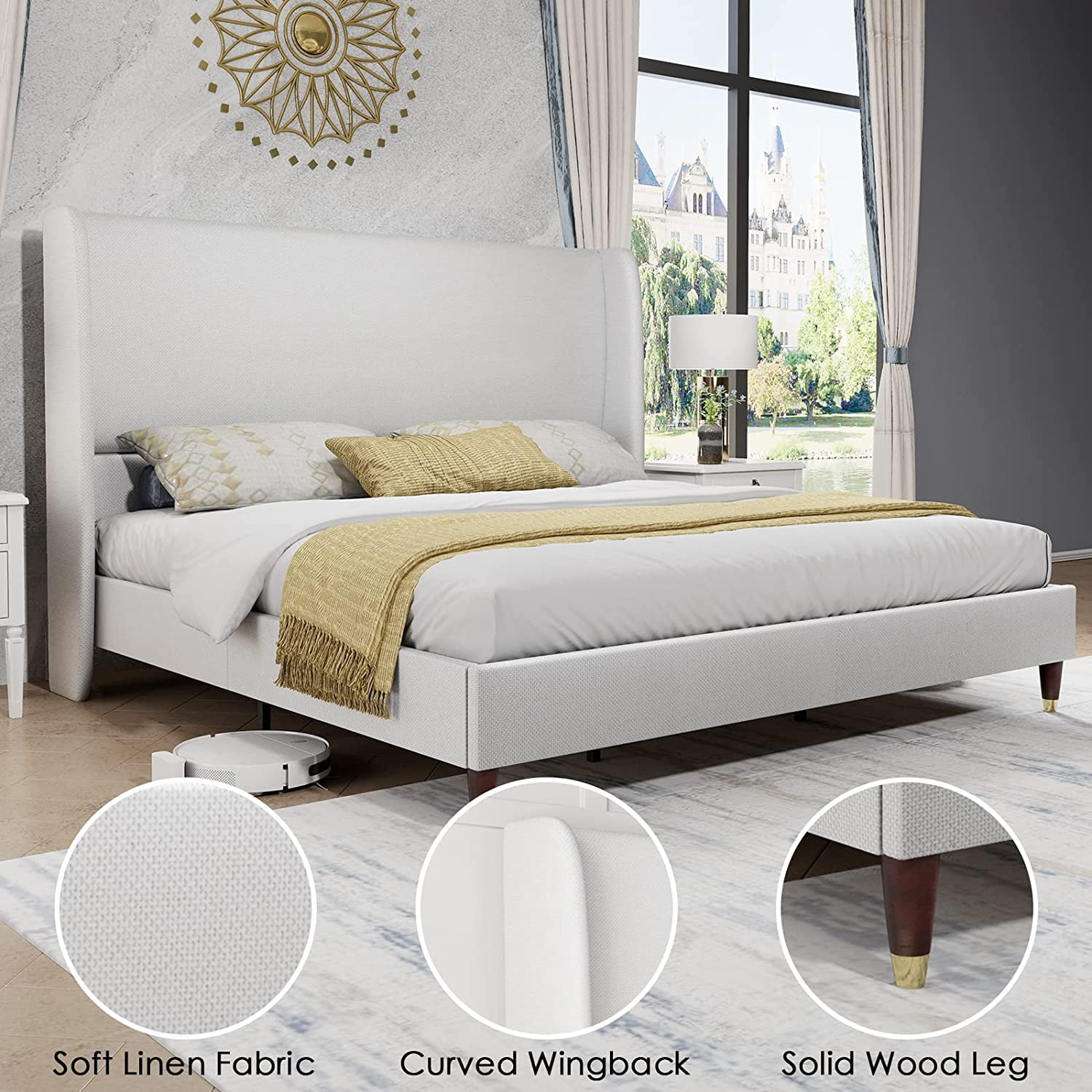 PaPaJet Queen Platform Bed Frame 51.2