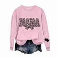 thumbnail image 6 of yoeyez Mama Sweatshirt for Women Leopard Mama Bow Crewneck Moms Outfit Long Sleeve Lightweight Pullover Tops Gifts for Mothers Day, 6 of 6