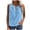 Sky Blue, variant on Women Eyelet Hollow Out Round Neck Sleeveless Geometric Casual Boho Vacation Beach Loose Tank Tops, White XXL