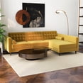 thumbnail image 4 of Pemberly Row Mid-Century Velvet Pillow Back Right-Facing Sectional in Gold, 4 of 7