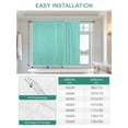 thumbnail image 6 of Turquoise Burlap Texture Tie Up Curtains for Windows 63 Inch Length Balloon Curtains Kitchen Adjustable Balloon Window Shade Farmhouse Vintage Aqua Tie Up Valance Bathroom Curtain Window 46"x63", 6 of 6