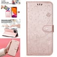 thumbnail image 2 of For iPhone 7 Plus Case, 8 Plus Case, Mantto PU Leather with Cat Patterned Embossed Cute Painted Flip Wallet Card Case, Kickstand Hand Strap Magnetic Closure Case For iPhone 7 Plus/8 Plus, Rosegold, 2 of 9