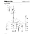 thumbnail image 3 of Kingston KB3572BLBS Vintage Single-Handle 2-or-4 Hole Kitchen Faucet with Brass Sprayer in Polished Brass, 3 of 4