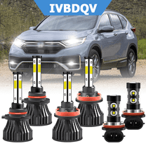 For Honda CR-V 2015-2019 LED Headlights Combo 9005 High H11 Low Beam H11 Fog Light Bulbs Kit 6Pcs