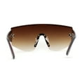 thumbnail image 4 of Rimless Oversize Shield Racer Diva Sunglasses Gold Brown, 4 of 4
