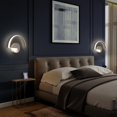 thumbnail image 3 of Luz de pared interior LED 8W, lámpara de pared blanca con letras creativas 3000K Lámpara de pared de metal moderna blanca cálida para dormitorio Sala de estar Escalera Pasillo Ormromra WLJ-4986, 3 of 5