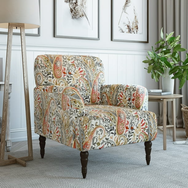 Homesvale Swanell Armchair, Coral Paisley