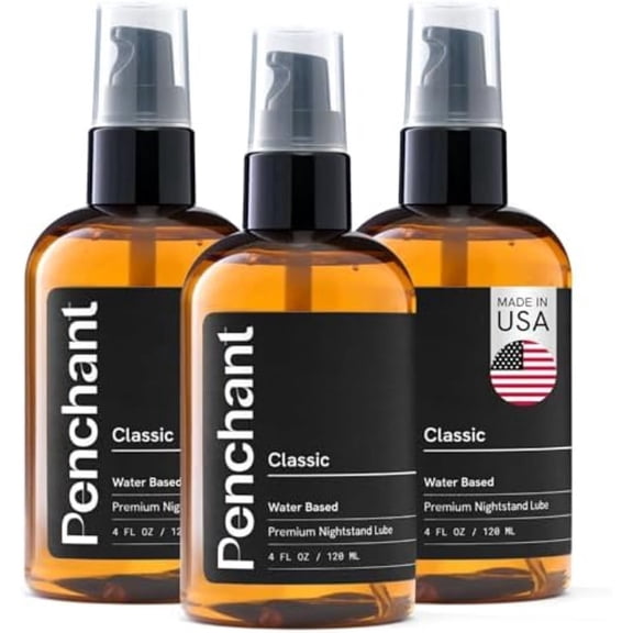 Penchant Premium Water Based Personal Lubricant 3 Pack 118ml Each Body Safe Smooth Formula