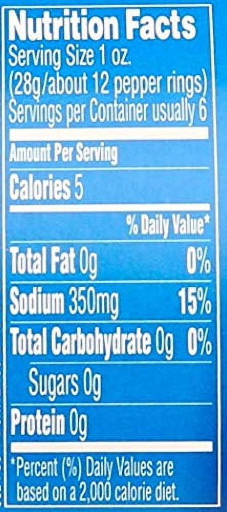 Vlasic Deli Style Mild Banana Pepper Rings, Keto Friendly, - 12 FL OZ Jars (Pack of 12)