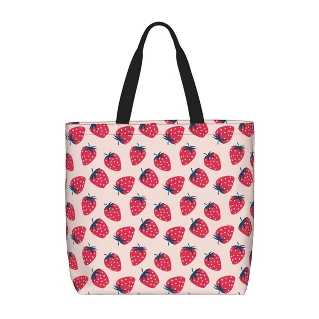 Balery Strawberry Bolsa de Mano para Mujeres con Cremallera, Bolsa de Gimnasio con Compartimentos, Bolsa para Laptop, Bolsa para Trabajo