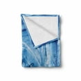 thumbnail image 2 of Watercolor Flower Soft Flannel Fleece Blanket, Small Fish Creepy Snow Cover Ice Crystal Labyrinth Aquatic Ocean Inspired Art, Cozy Plush for Indoor and Outdoor Use, 60" x 80", Blue, by Ambesonne, 2 of 6