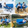 thumbnail image 7 of Loveseat Camping Chair for 2 Person, Oversized Double Camping Chair, Portable Folding Outdoor Camping Couch for Adults with Side Pockets and Cup Holder & Carry Bag - Supports 600LBS, Blue, 7 of 7