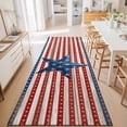 thumbnail image 3 of Hallway Runner Rug 2'x6', Independence Day Kitchen Runner Rugs Non-Slip Carpet Mats, 4 of July Blue Red Stars Striped Wood Bedside Rugs Runners Washable Floor Carpet for Bathroom Laundry Room, 3 of 8