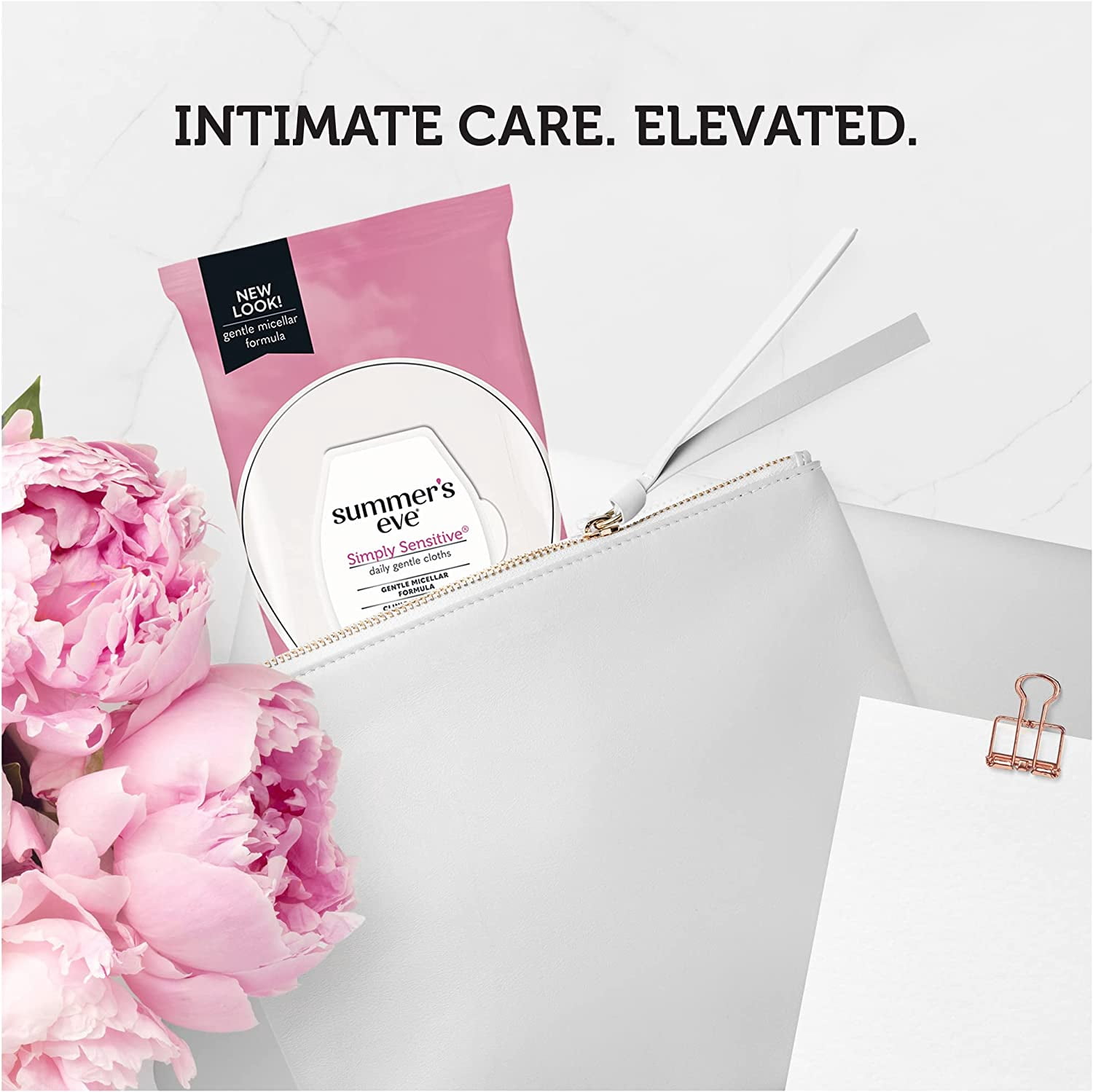 Summer’s Eve Simply Sensitive Daily Gentle Feminine Wipes, pH Balanced, 32 count, 4 Pack