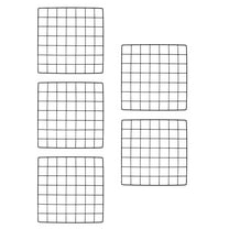 Raindrops OUNONA 5pcs Multi Functional Wire Wall Grid for Kindergarten Photo Display Storage Decorative Iron Grid Panel Wall Hanging Rack