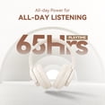 thumbnail image 3 of KVIDIO Wireless over-Ear Headphones, Bass HiFi Stereo Wireless Headphones with Microphone, Noise Isolation, Ultra-Long Running Time, Foldable Bluetooth Headphones for Computer Laptop Mobile, Beige, 3 of 10