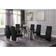 thumbnail image 4 of 42" x 78" Clear Glass Dining Table with Silver Stainless Steel Base, 4 of 4