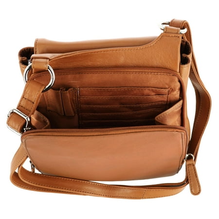Great American Leatherworks Women's Leather Crossbody Bag with Back ...
