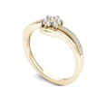 thumbnail image 2 of 1/4 Carat T.W. Diamond Bypass Flower 10kt Yellow Gold Fashion Ring, 2 of 5