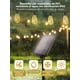 thumbnail image 4 of Guirnaldas de Luces LED Solares para Exterior, 15 Metros 15+1 Focos LED ST38 Serie de Luz, Resistente al agua, 8 Modos de lluminaci&oacute;n, Cadena de Luces Decorativas para Jardin Patio Boda Cua, 4 of 7