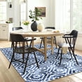 thumbnail image 5 of CAROMIO Area Rug Moroccan Geometric Area Rug Soft Indoor Floor Carpet Vintage Trellis Distressed Floor Cover, 5' x 7' Blue, 5 of 7