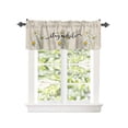 thumbnail image 2 of Kitchen Cafe Valance Curtain for Small Windows,White Daisy Flower Funny Quote Rod Pocket Valances Watercolor Floral on Retro Linen Window Treatment Panel for Living Room/Bedroom/Bathroom,54x18in, 2 of 9