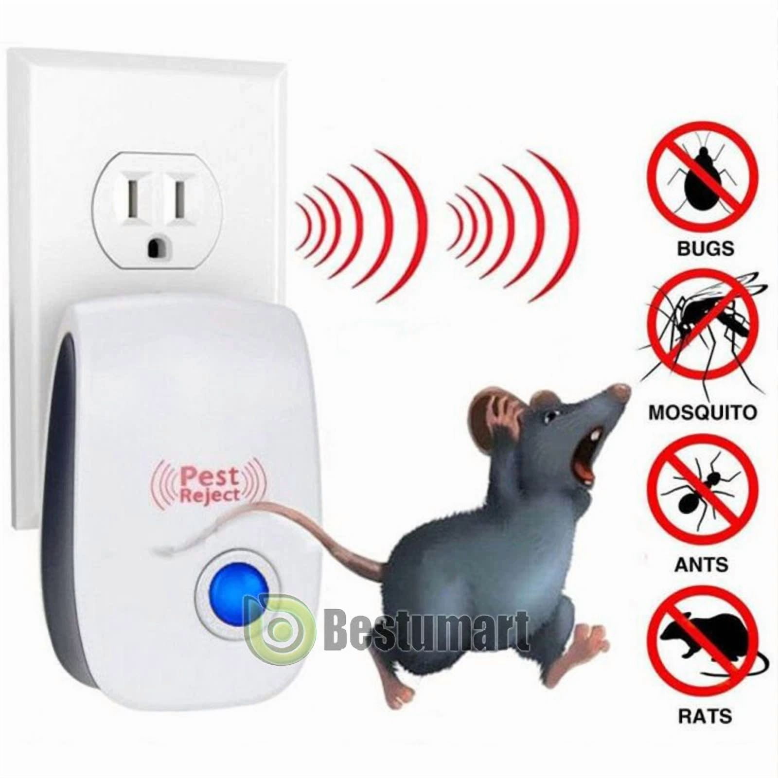CRESTIN- 4 Pcs Ultrasonic Pest Reject Home Control Electronic Repellent Mice Rat Repeller