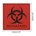 thumbnail image 2 of Uxcell Biohazard Stickers Warning Sign Red with Black Words Warning Label 50mmx50mm for Industrial 10pcs, 2 of 5