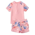 thumbnail image 1 of Girls Swimsuits, Kids Two-piece Bathing Suits Shorts Sleeve Swimsuits, 1 of 5