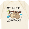 thumbnail image 4 of Inktastic My Auntie Loves Me with Sloth and Hearts Boys or Girls Long Sleeve Baby Bodysuit, 4 of 5