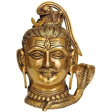 Exotic India ZBR87 Rat Diya Ganesha Brass Statue Multi Color