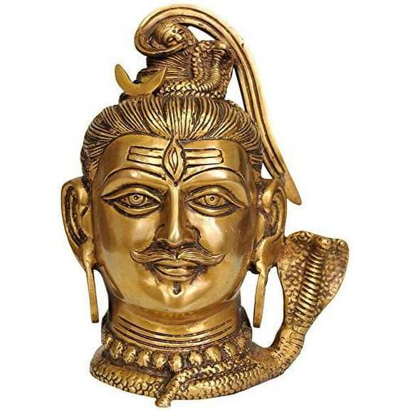 Exotic India ZBR87 Rat Diya Ganesha Brass Statue Multi Color