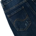 thumbnail image 4 of KIDSCOOL SPACE Girls Slim Fit Wide Leg Jeans, Micro Distressed Fashion Denim Pants ,Deep Blue,10-11 Years, 4 of 6