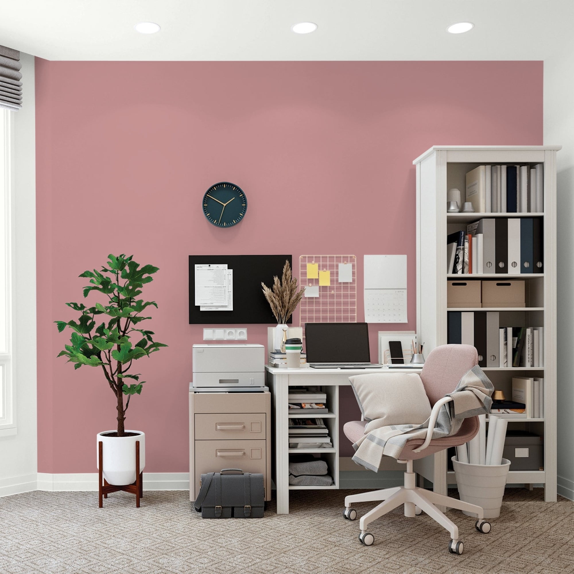 Glidden HEP Floral Tapestry / Pink, Flat Interior Paint with Primer, 1 Quart