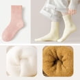 thumbnail image 4 of 3 Pairs Winter Thermal Socks, Women's Winter Fleece Socks, Thickened Warm Tube Autumn and Winter Super Thick Stockings, 4 of 9